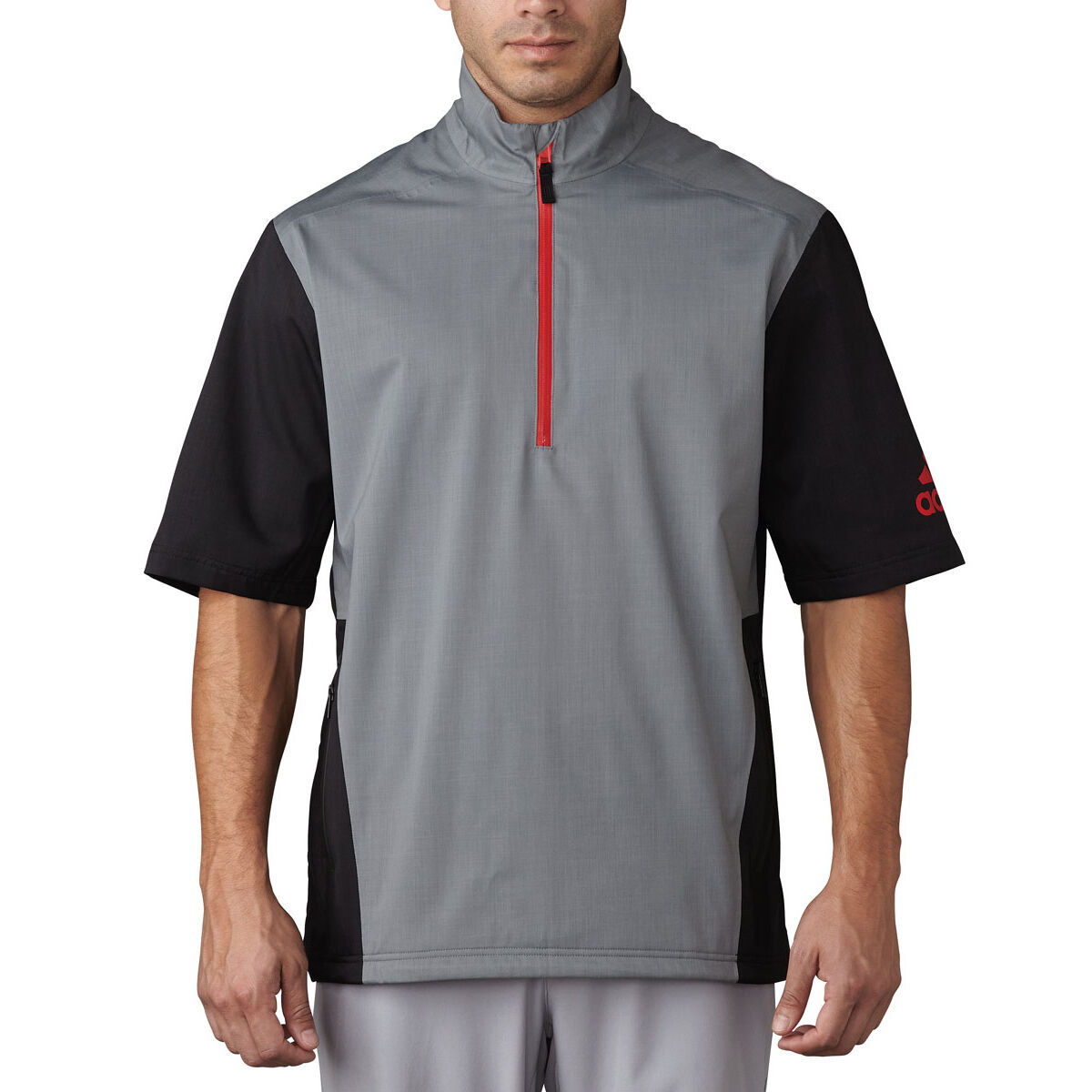 Veste de pluie chinée adidas Climaproof à manches courtes, homme, Petit, Vista grey | Online Golf