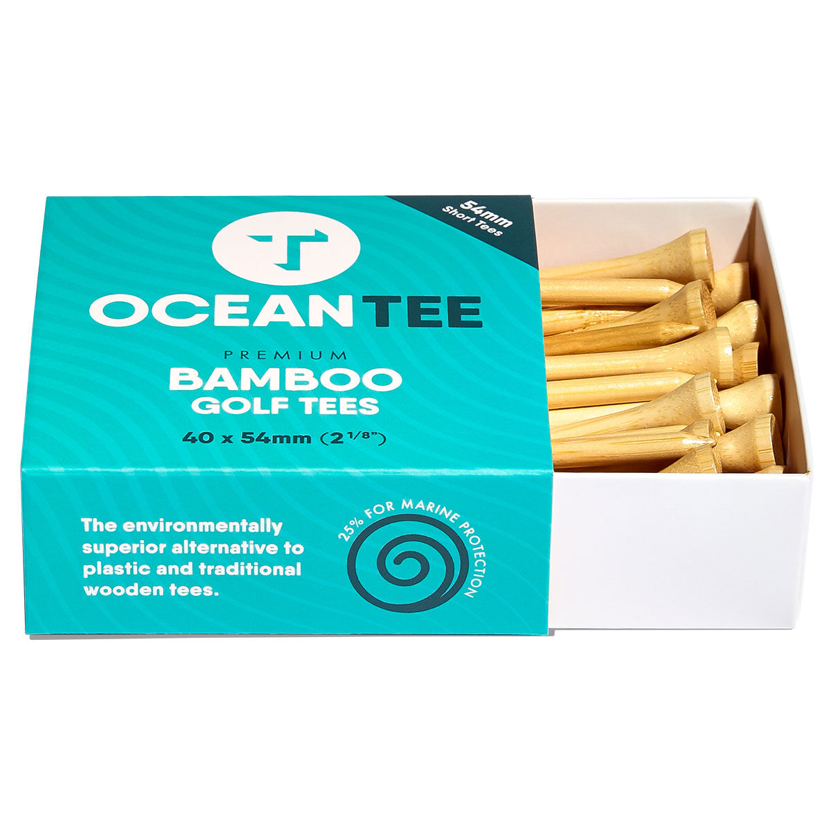 Tees En Bamboo 54 mm OCEANTEE - Pack DE 40, homme, 54mm, Bois | Online Golf