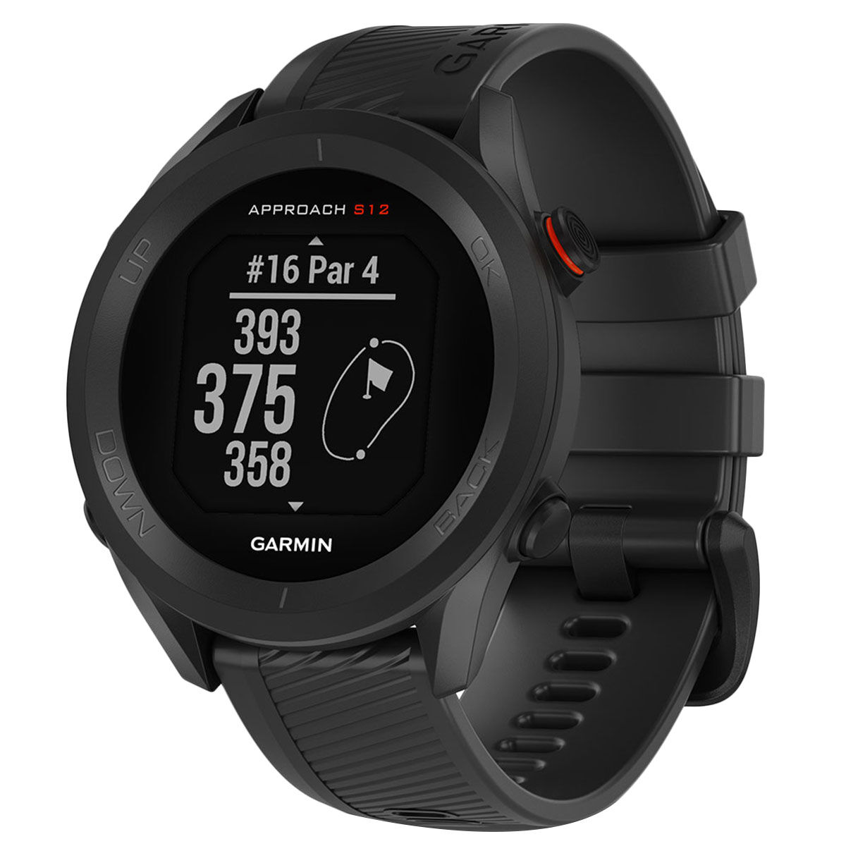 Montre Golf GPS Garmin Approach S12, homme, Black | Online Golf