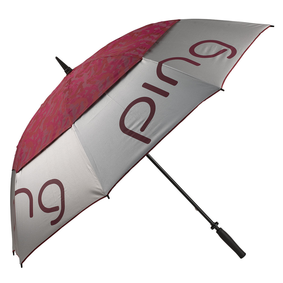Parapluie PING 62 pour femmes, femme, Silver/garnet/camo | Online Golf