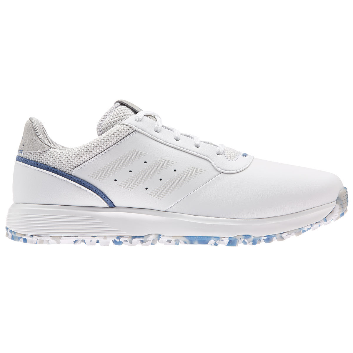 Chaussures adidas Golf S2G cuir, homme, 7, White/grey/blue | Online Golf