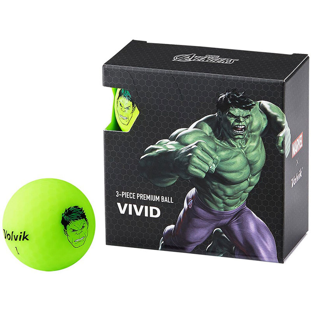 4 balles de golf Volvik Marvel, homme, Hulk | Online Golf
