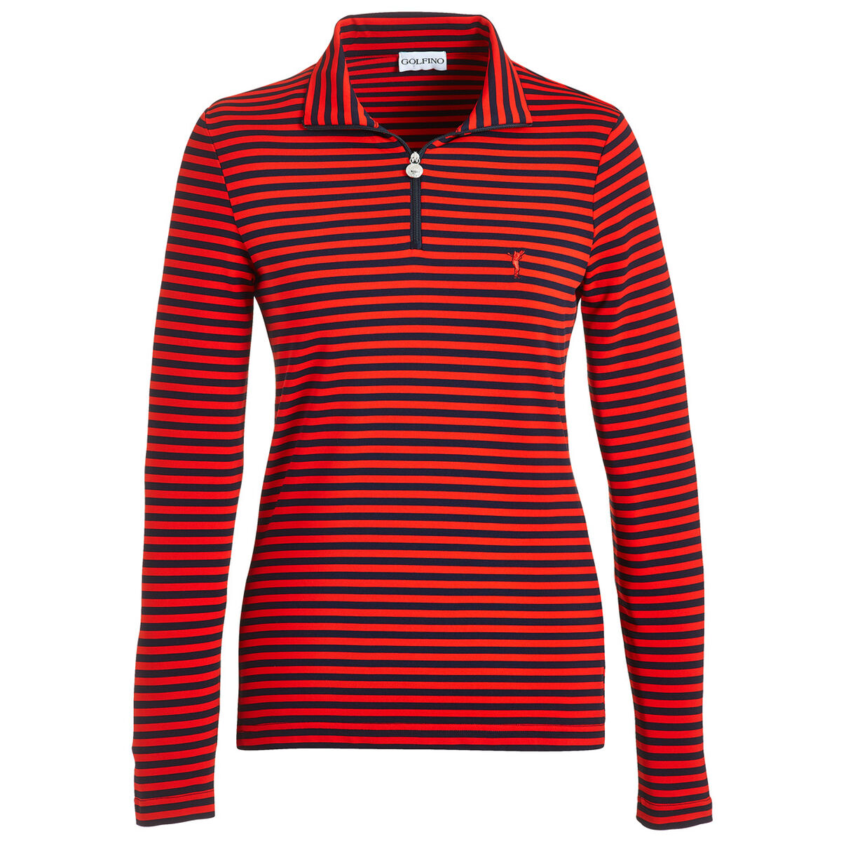 Polo GOLFINO Dry Comfort Long Sleeve pour femme, femme, 6, Rouge | Online Golf