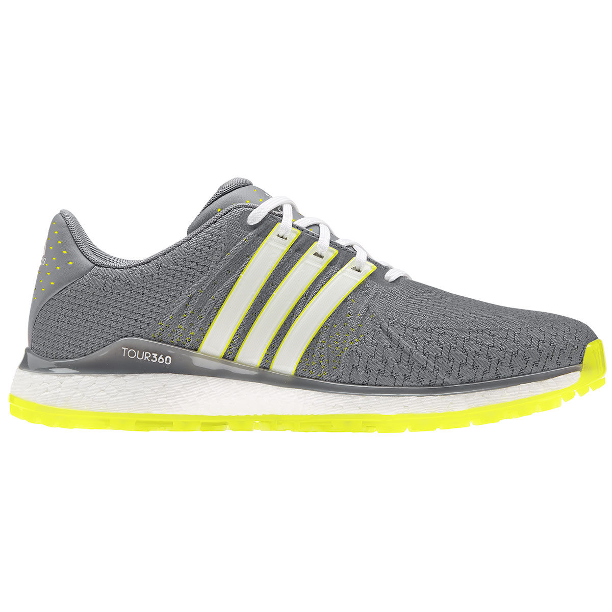 Chaussures adidas Golf Tour 360 XT-SL Textile, homme, 7, Grey/white/yellow, Normal | Online Golf
