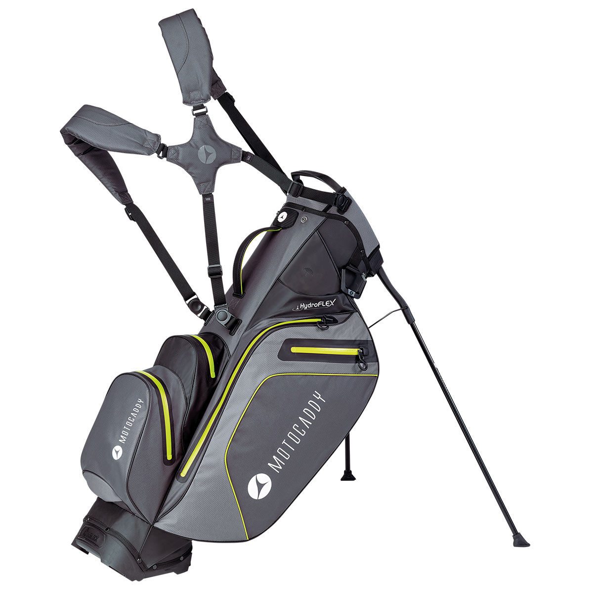 Motocaddy Hydroflex Golf Stand Bag Master Item, homme, Charcoal/lime | Online Golf