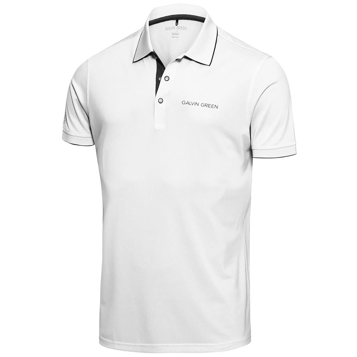 Polo Galvin Green Marty, homme, Petit, Blanc/Fer | Online Golf