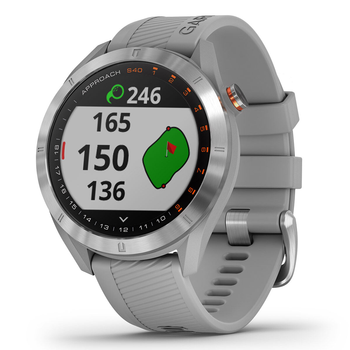 Montre Golf GPS Golf Garmin Approach S40, homme, Gris | Online Golf