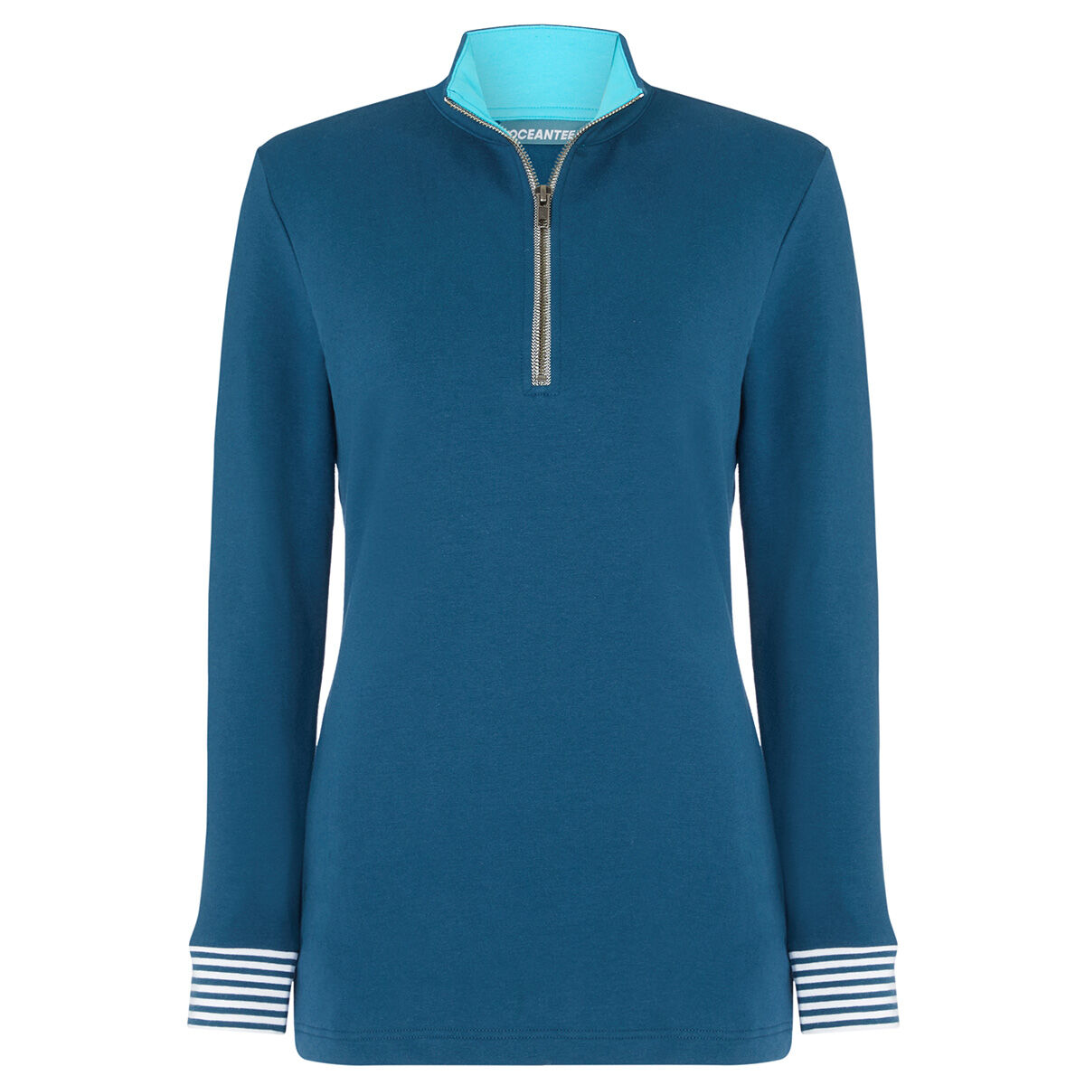 Vêtement intermédiaire OCEANTEE Silvertip Zip pour femmes, femme, Petit, Navy | Online Golf