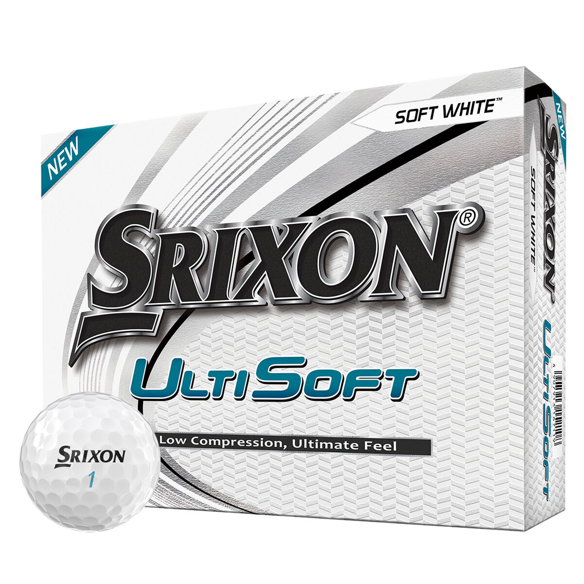12 Balles de golf Srixon UltiSoft 3, homme, Blanc | Online Golf