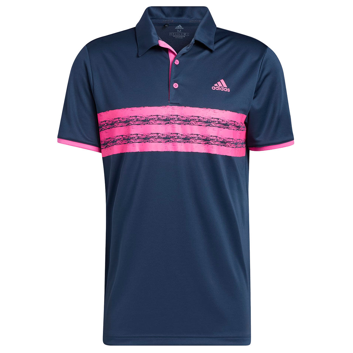 Polo adidas Golf Core Left Chest, homme, Petit, Navy/pink | Online Golf
