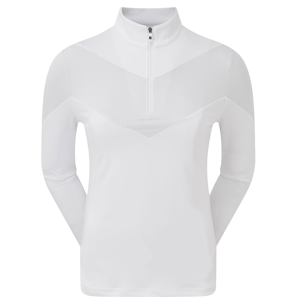 Coupe-vent FootJoy Engineered Jersey 1/2 Zip pour femmes, femme, Large, Blanc | Online Golf