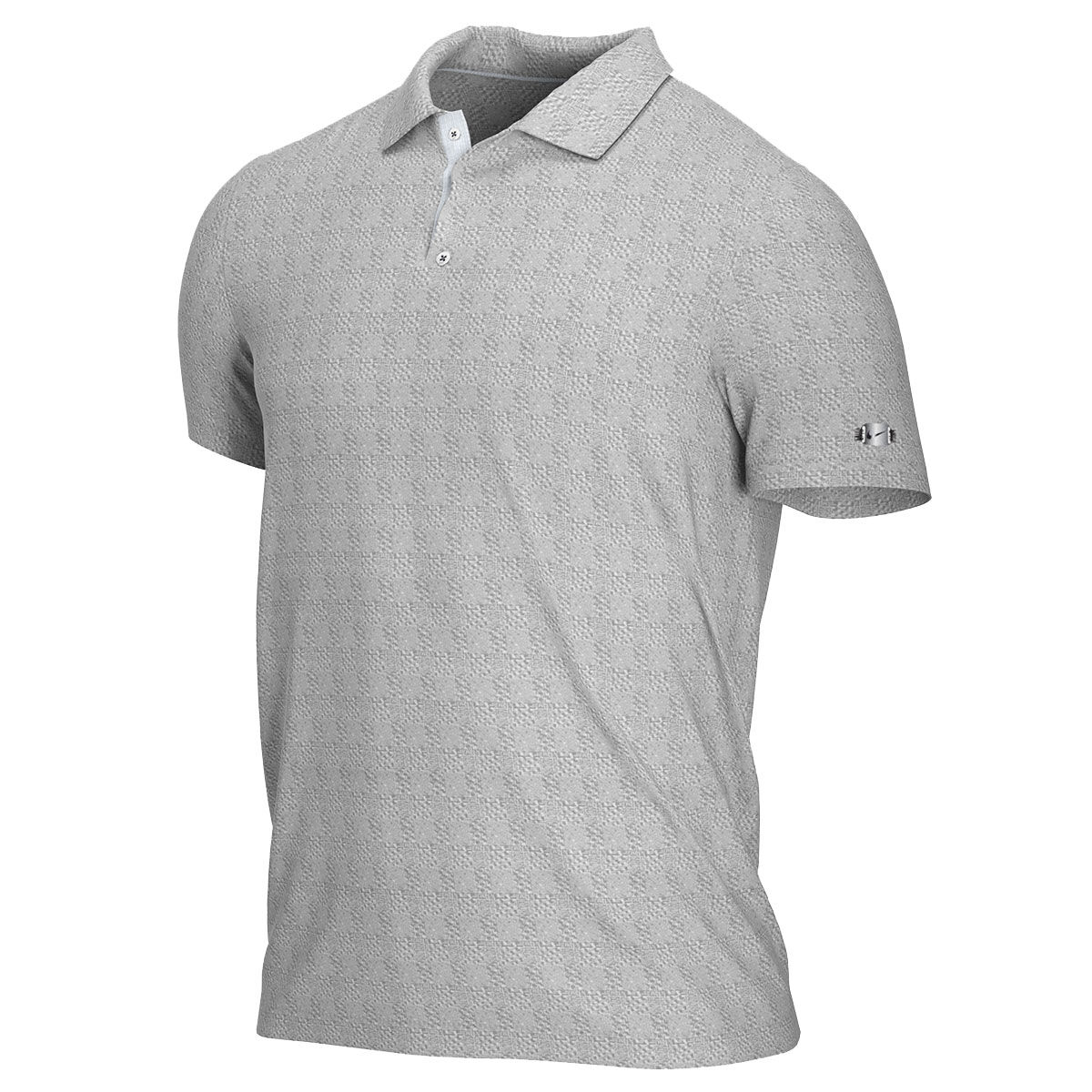 Polo Nike Golf Dry Player Plaid, homme, Petit, Wolf grey/white/brushed silver | Online Golf