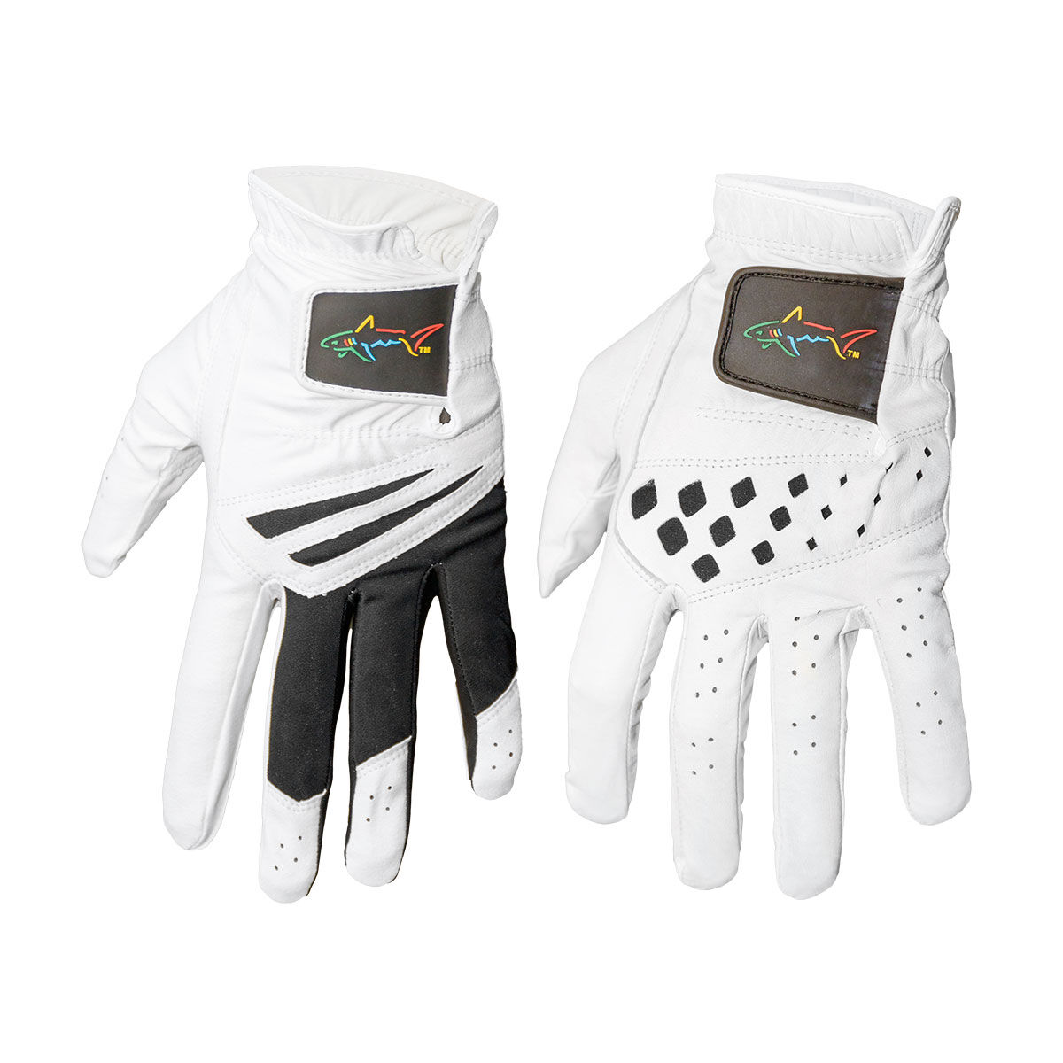 Lot de 2 gants Greg Norman, homme, Petit, Blanc/Noir  | Online Golf