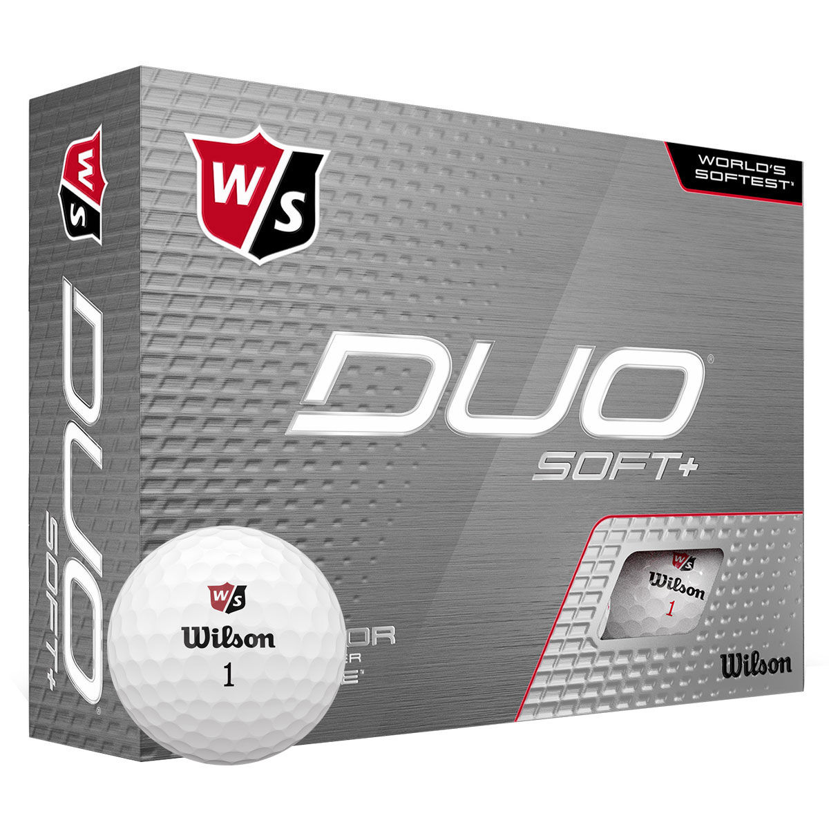 12 balles de golf Wilson Staff DUO Soft +, homme, Blanc | Online Golf