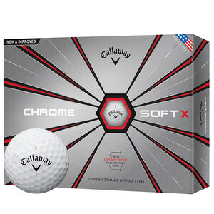 12 Balles de golf Callaway Golf Chrome Soft X 2018