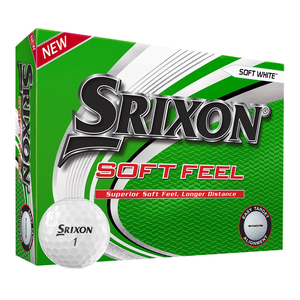 12 Balles de golf Srixon Soft Feel 2021, homme, Blanc | Online Golf