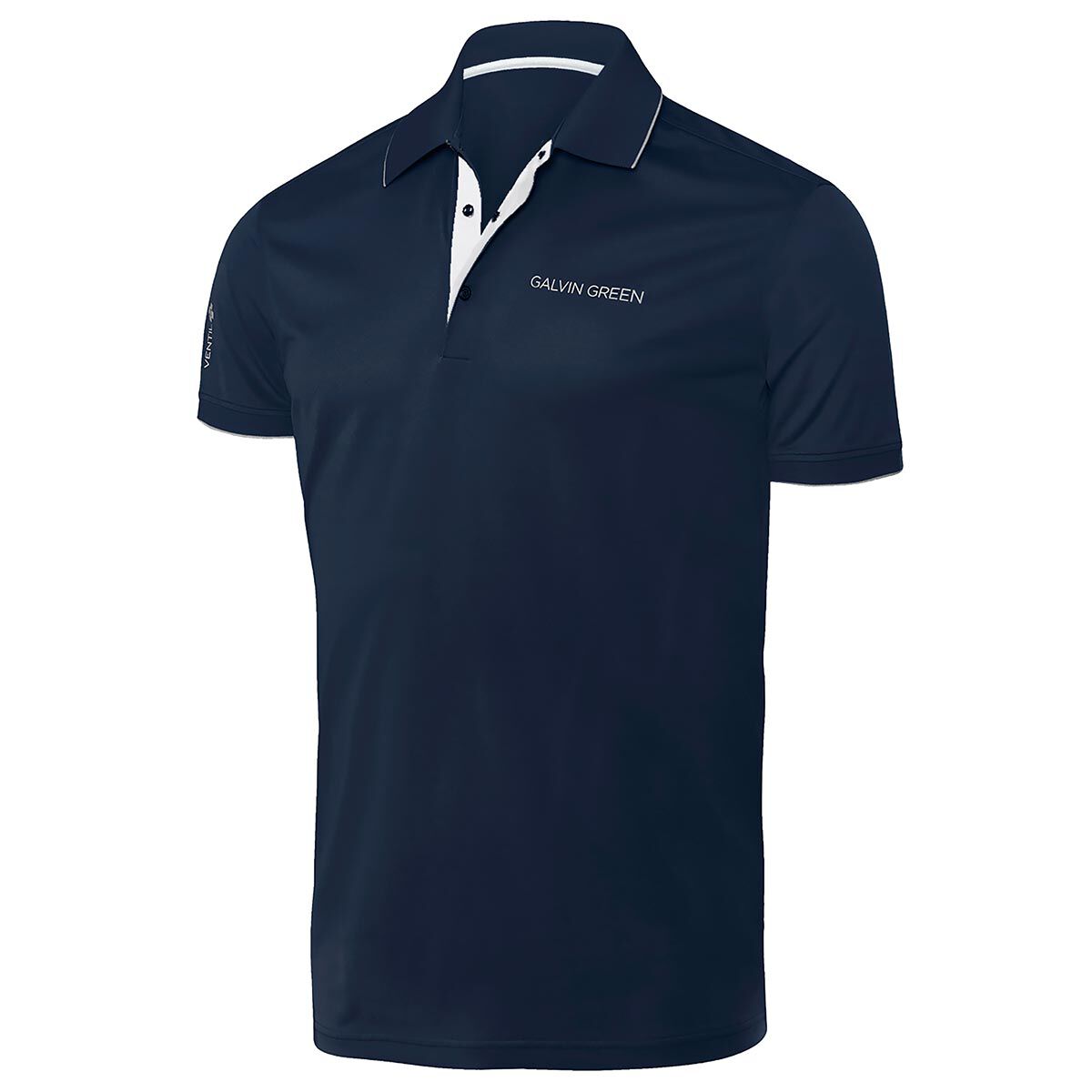 Polo Galvin Green Marty, homme, Petit, Marine/Blanc | Online Golf