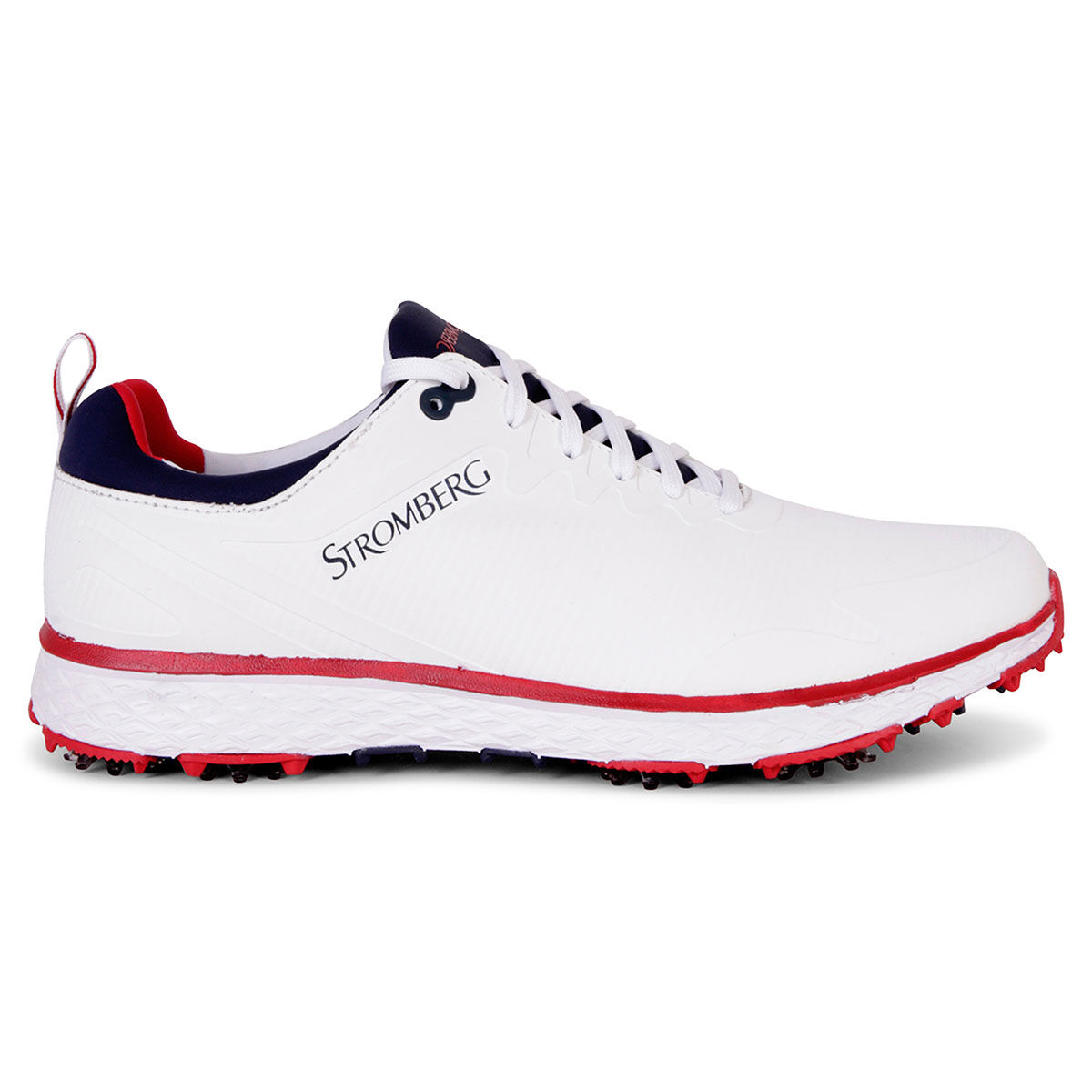 Chaussures Stromberg Tempo Spiked, homme, White/navy/red, 7  | Online Golf