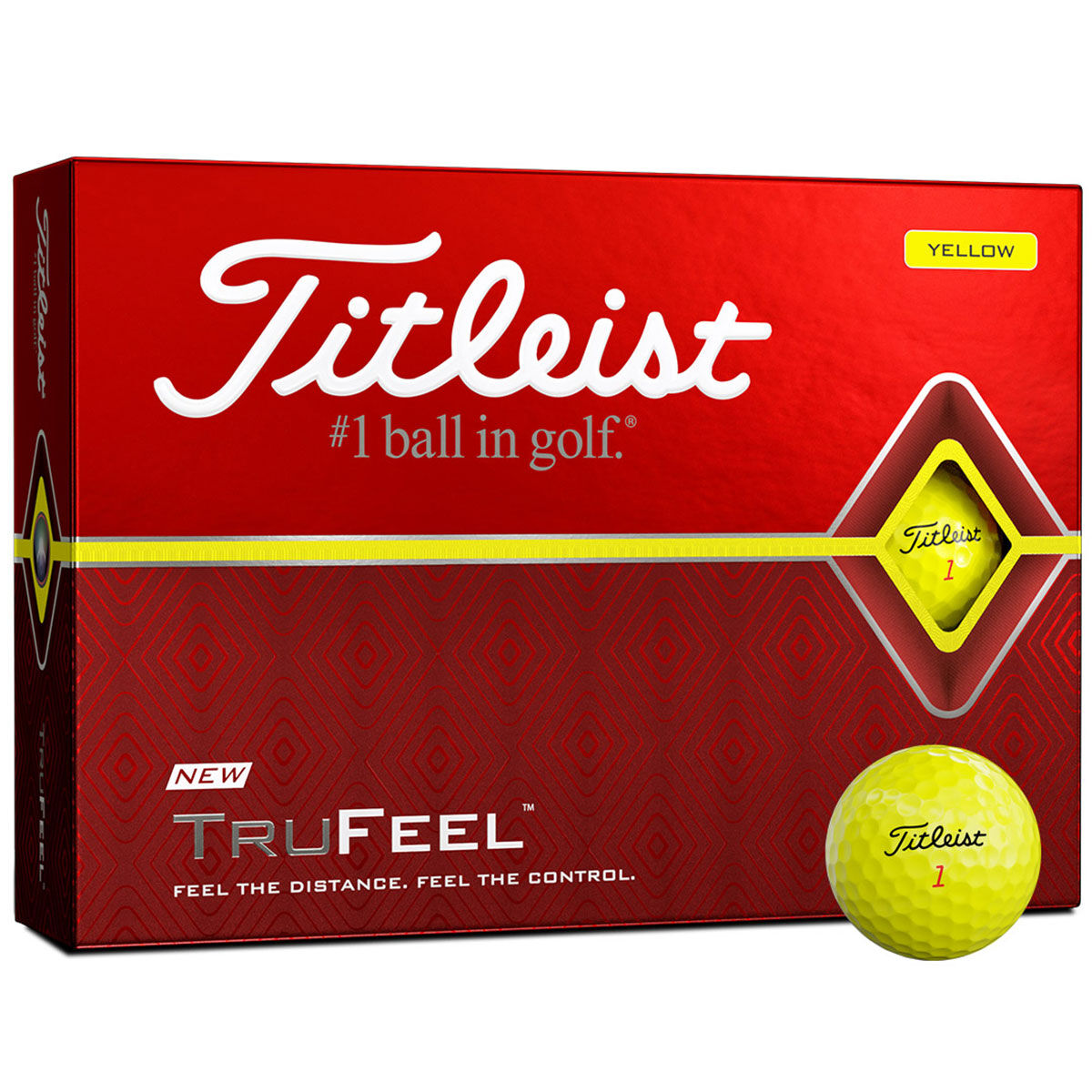 12 Balles de golf Titleist TruFeel, homme, Jaune | Online Golf