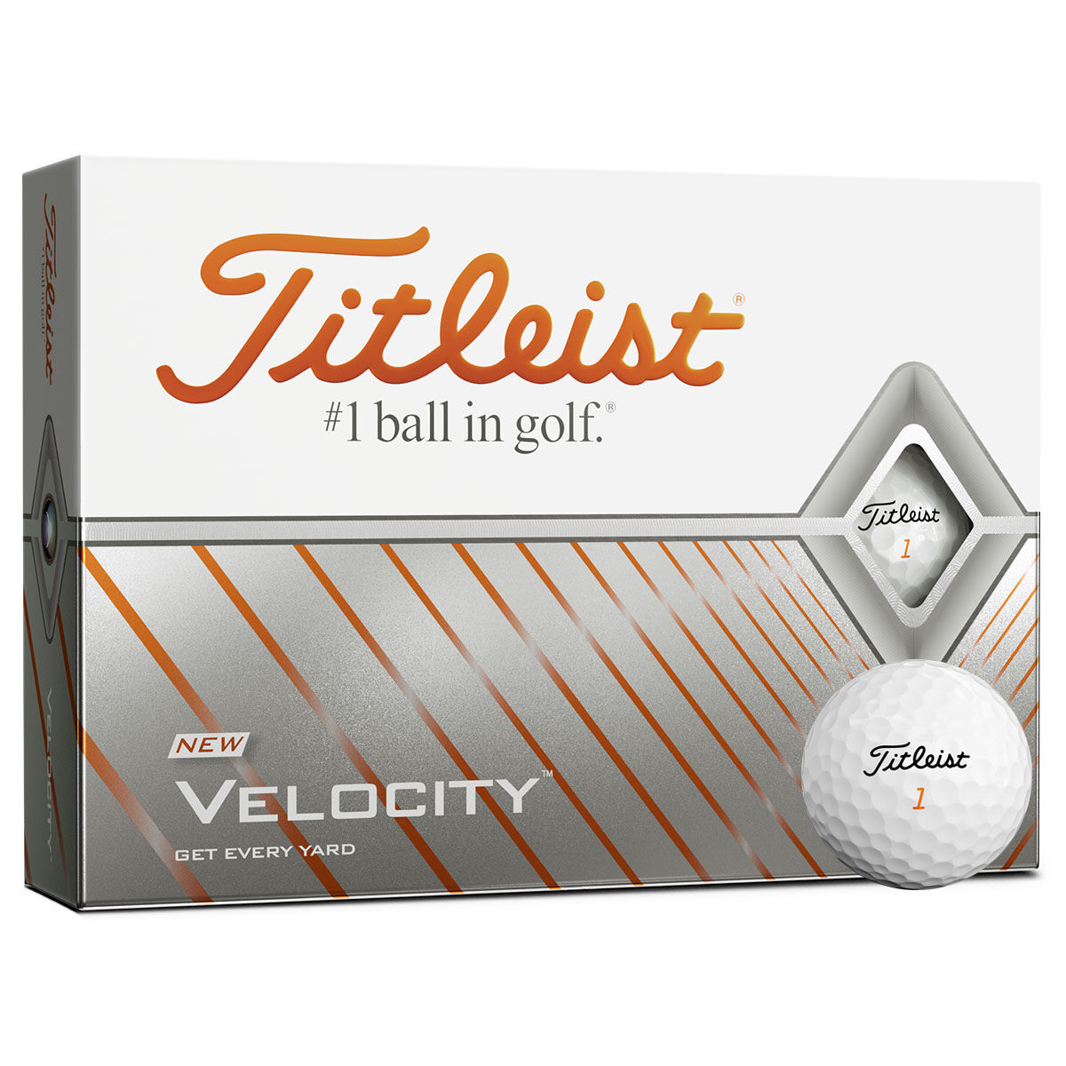 12 Balles De Golf Titleist Velocity 2020, homme, Blanc | Online Golf