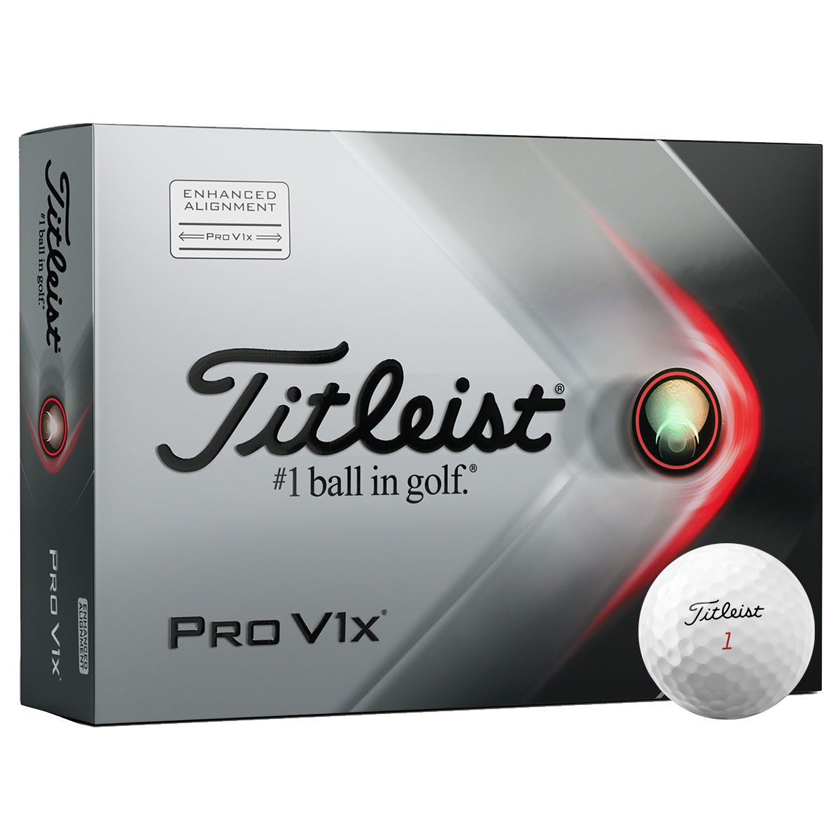 12 Balles de golf Titleist Pro V1x AIM 2021, homme, White | Online Golf