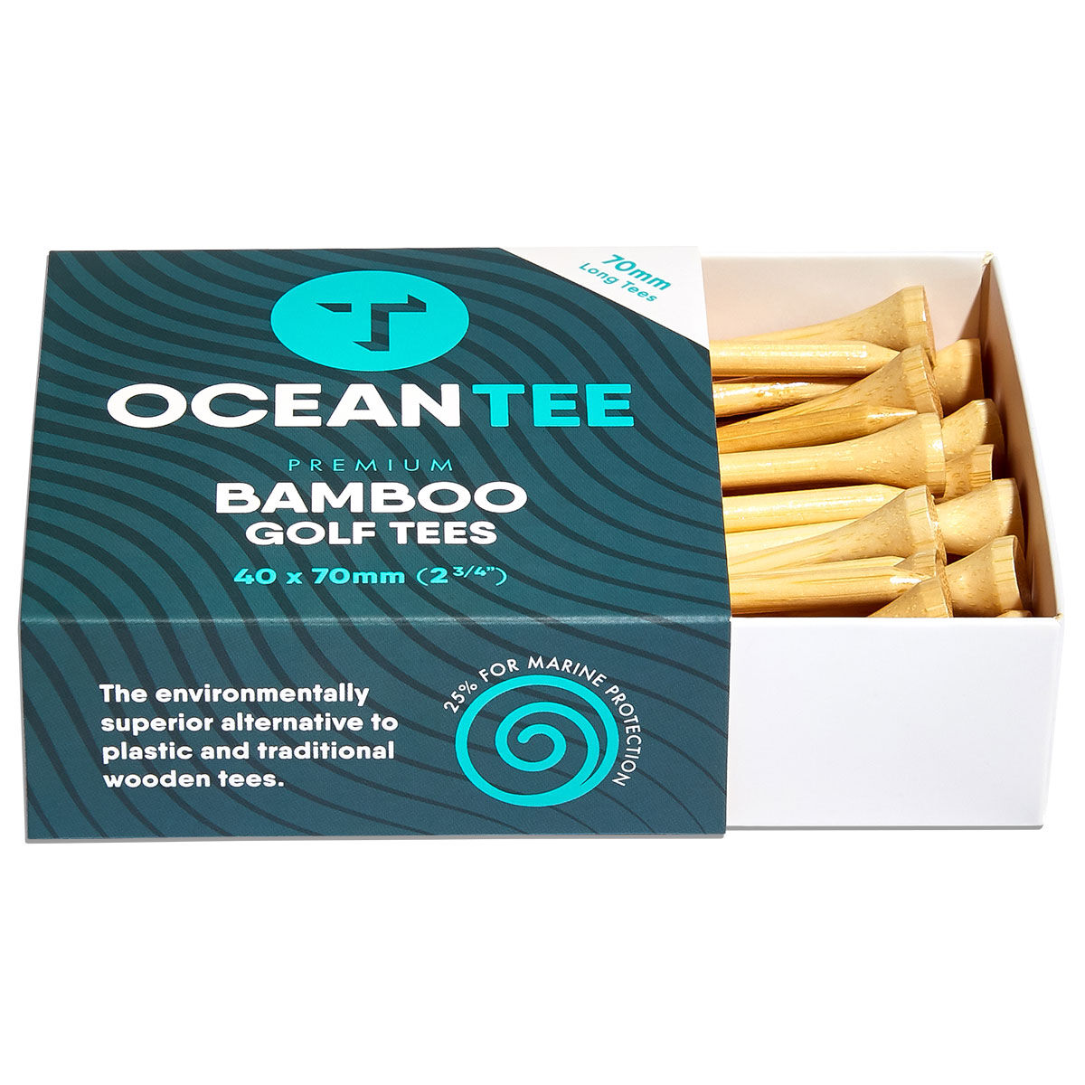 Tees en bamboo 70 mm OCEANTEE — Pack de 40, homme, 70mm, Bois | Online Golf