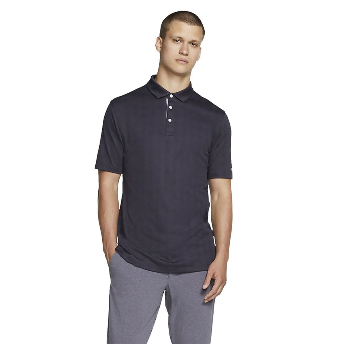 Polo Nike Golf Dry Player Plaid, homme, Petit, Gridiron/white/brushed silver | Online Golf