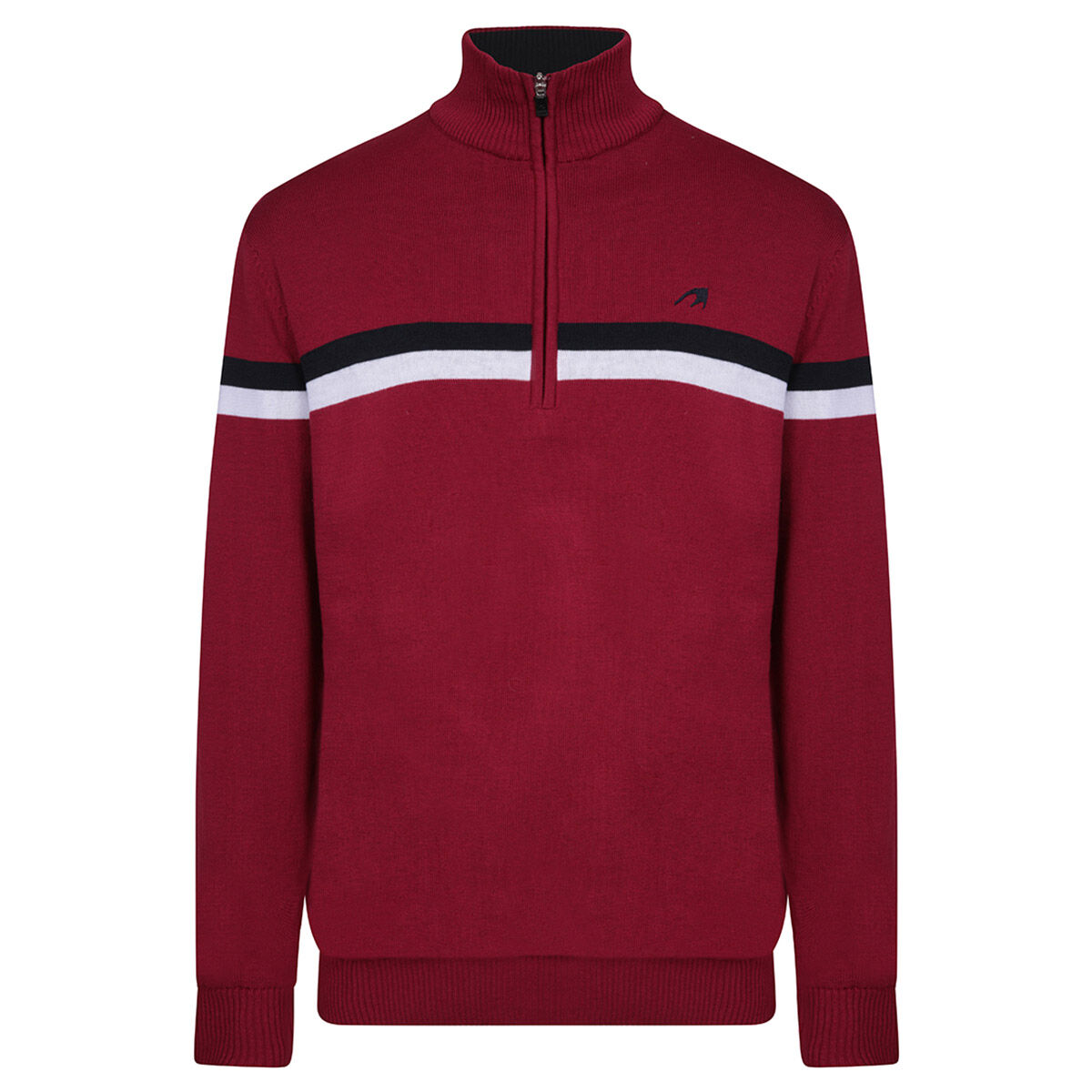 Vêtement intermédiaire en tricot doublé Benross, homme, Burgundy/navy, Small  | Online Golf