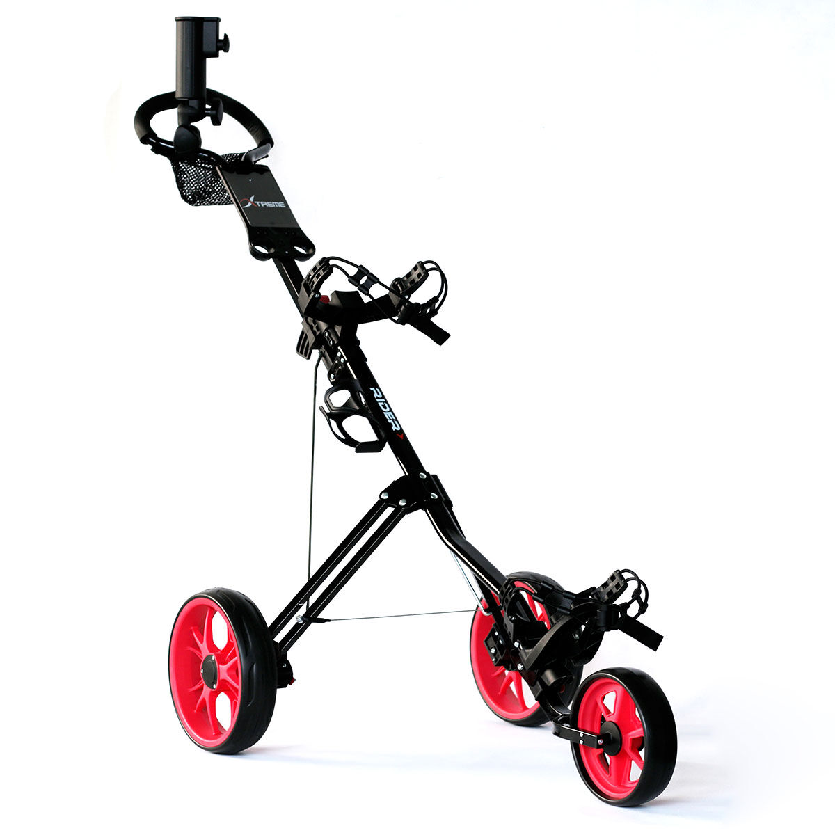 Chariot Xtreme Rider Push, homme, Noir/Rouge | Online Golf