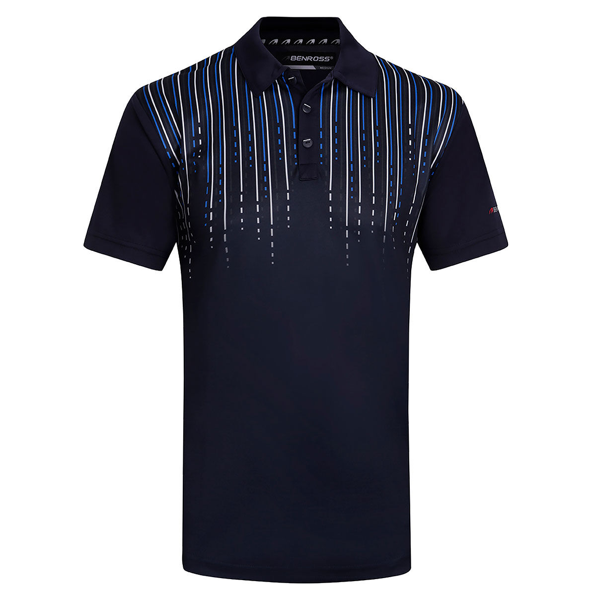 Polo Benross Frequency, homme, Petit, Navy/royal/white | Online Golf