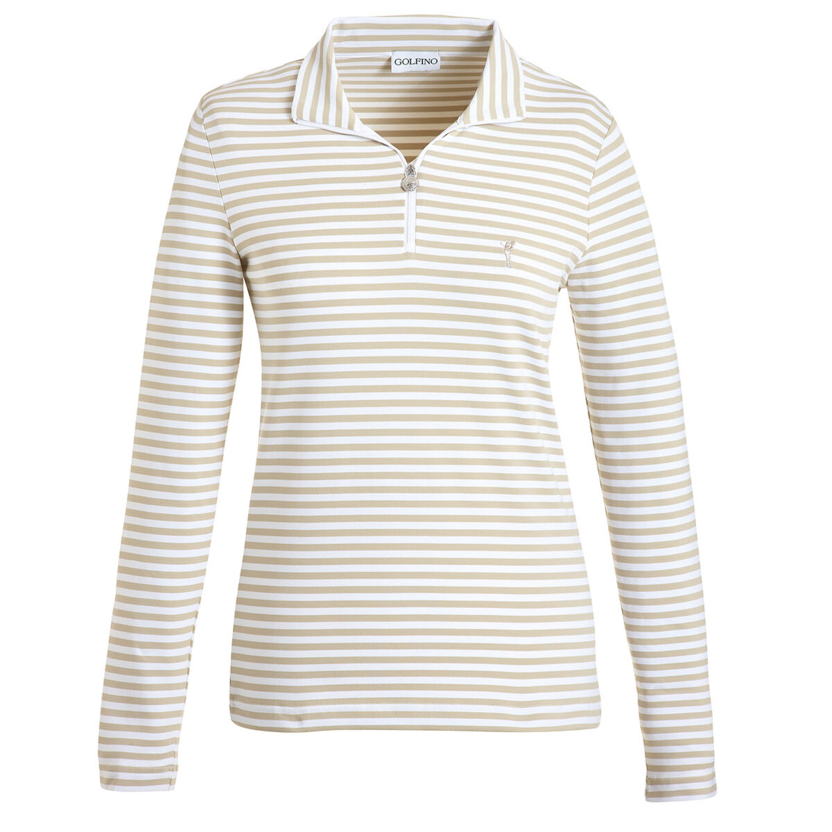 Polo GOLFINO Dry Comfort Long Sleeve pour femme, femme, 6, Beige | Online Golf
