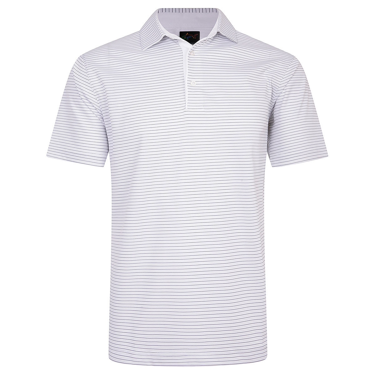 Polo Greg Norman 2Below Stripe, homme, Large, White | Online Golf