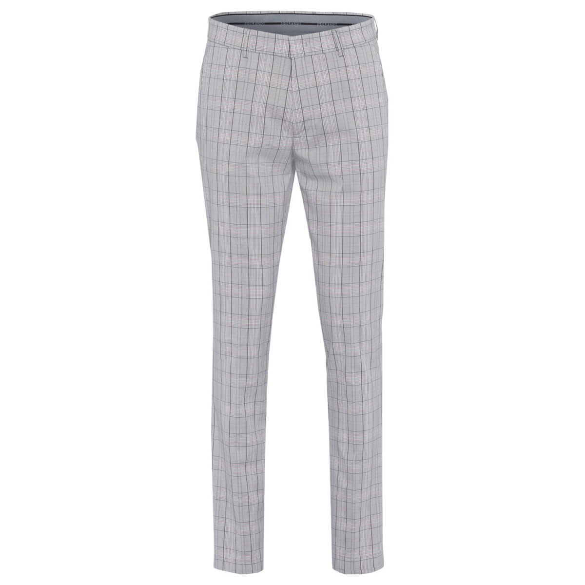 Pantalon GOLFINO Checked Stretch Slim, homme, Normal, Gris, 48 | Online Golf