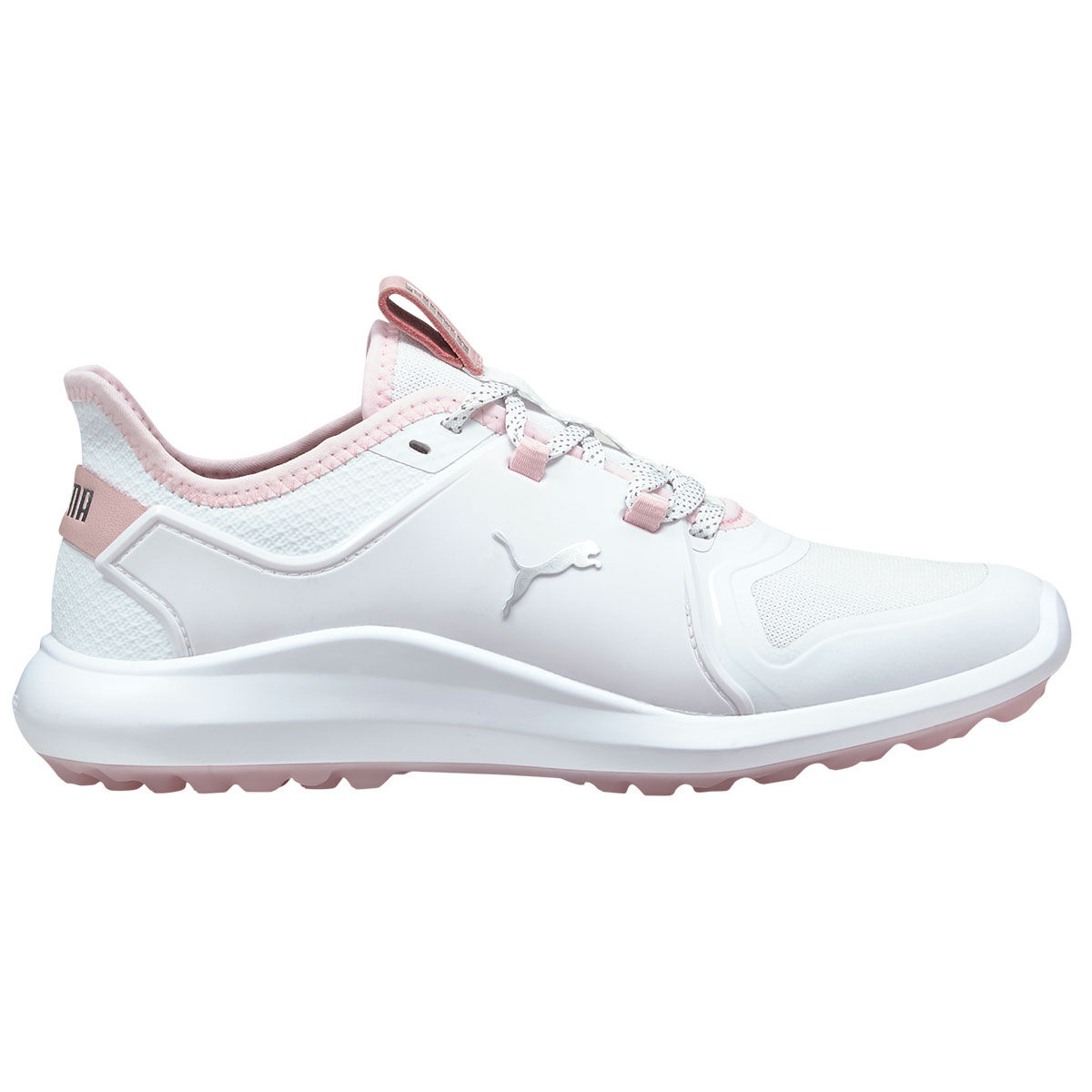 Chaussures PUMA Golf IGNITE FASTEN8 pour femmes, femme, 4, Blanc/Argent/Rose, Normal | Online Golf