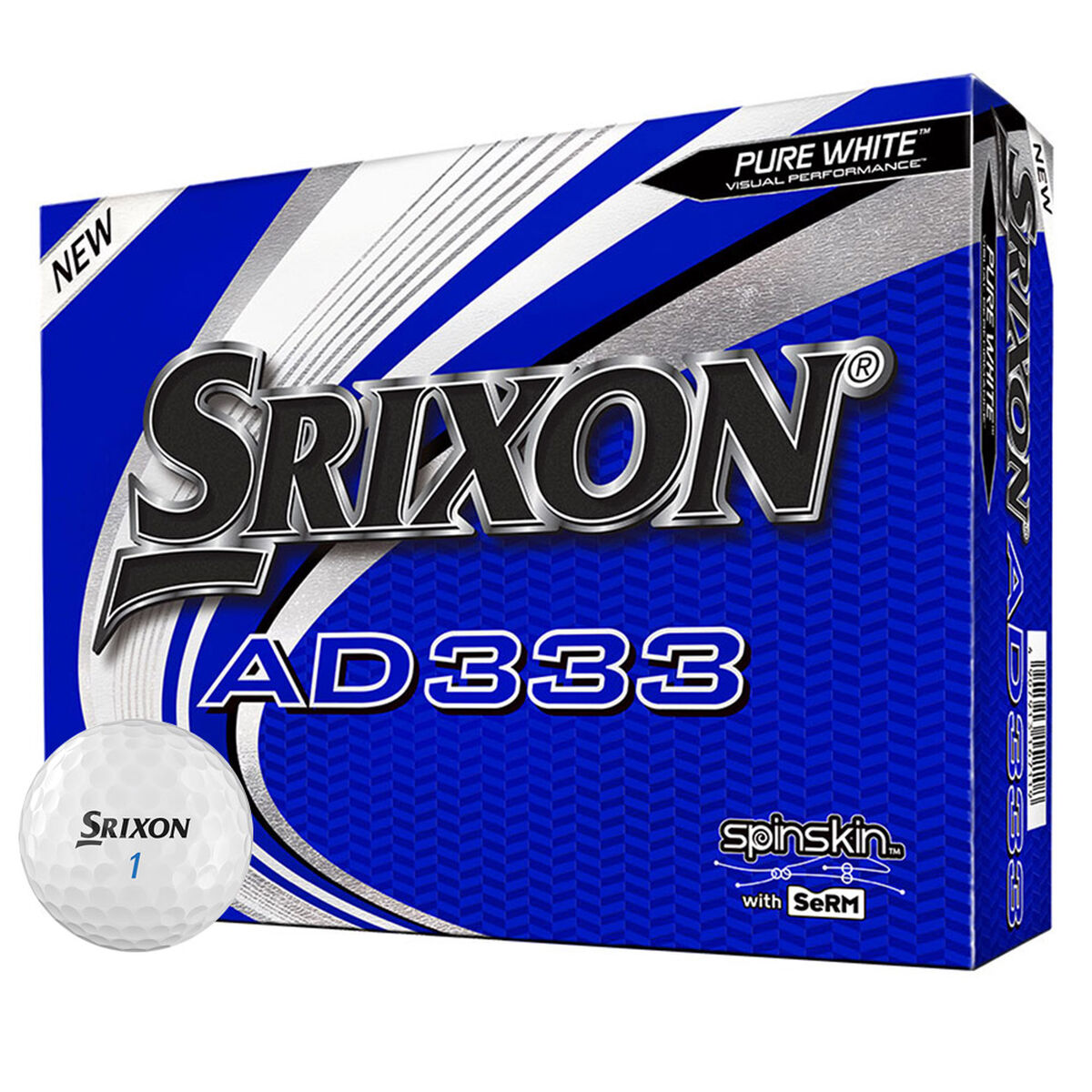 12 Balles de golf Srixon AD333 2019, homme, Blanc | Online Golf