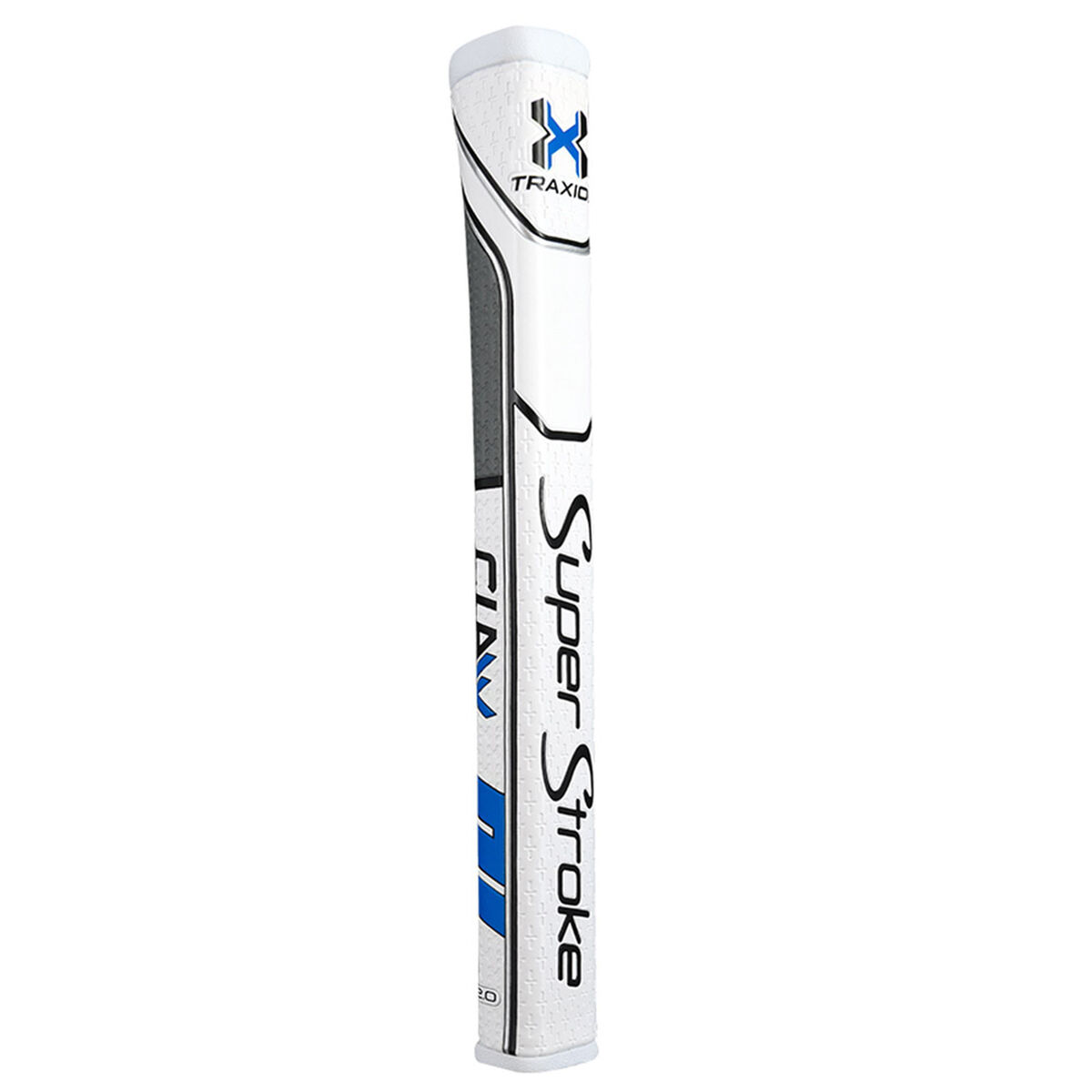 Poignée de Golf Putter SuperStroke Traxion Claw 1.0, homme, Blanc/Bleu/Gris | Online Golf