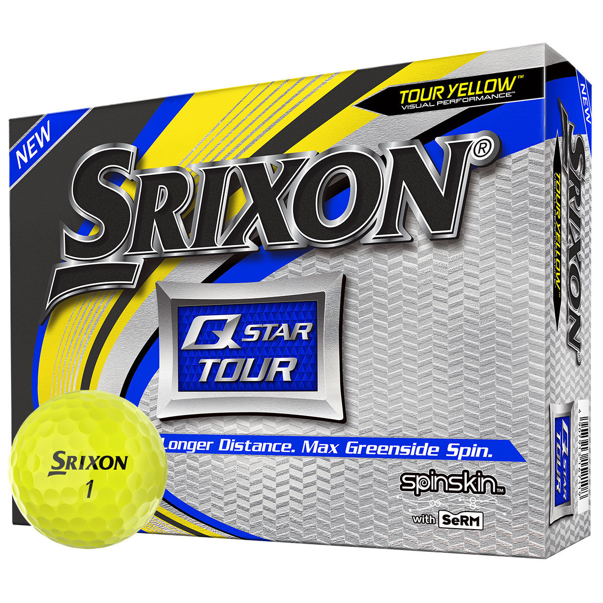 12 Balles de golf Srixon Q-STAR TOUR, homme, Jaune | Online Golf