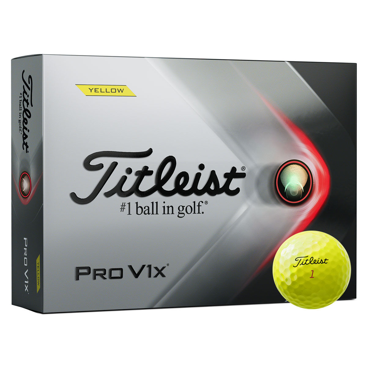 12 Balles de golf Titleist Pro V1x 2021, homme, Jaune | Online Golf