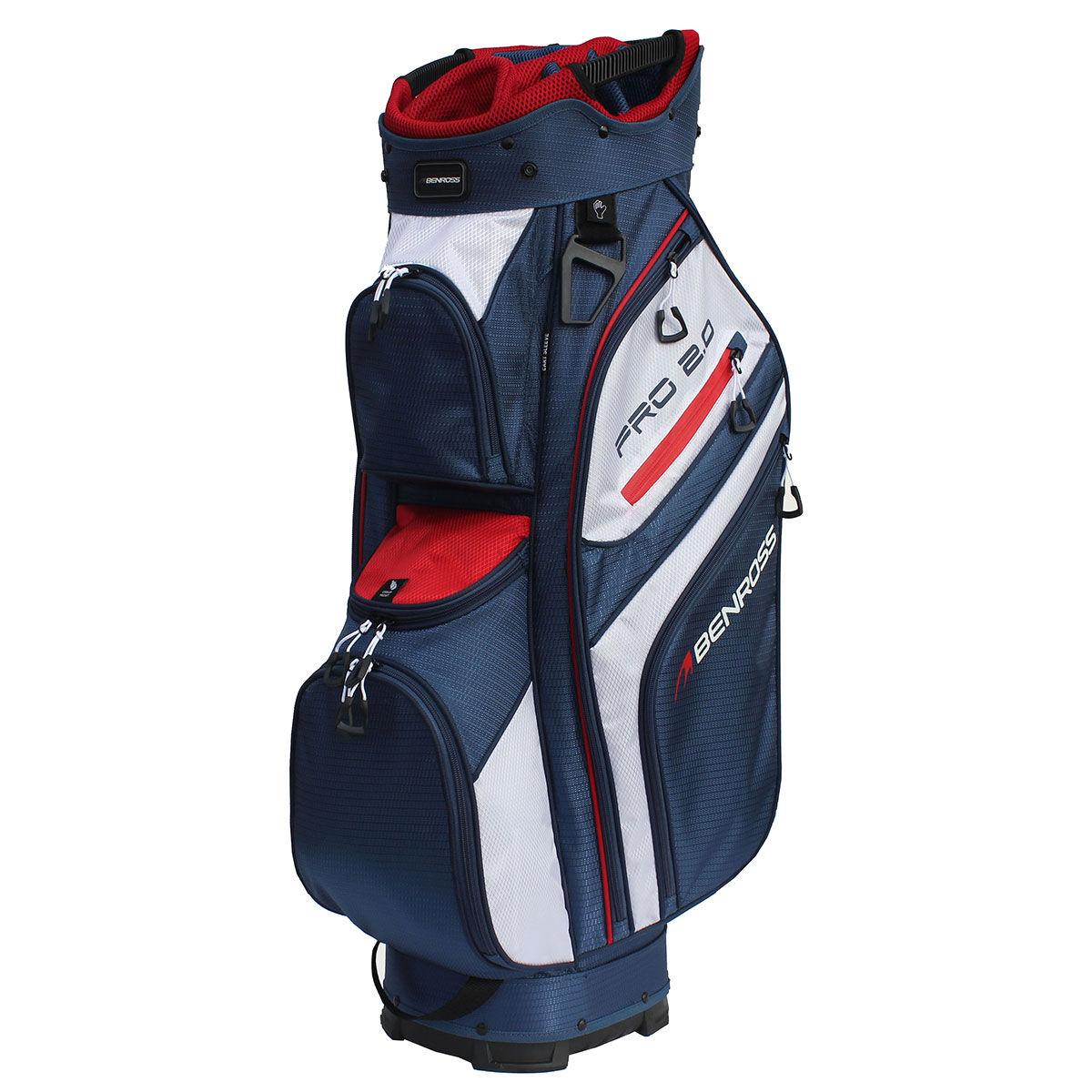 Sac chariot Benross PROTEC 2.0 Deluxe, homme, Navy/white/red | Online Golf