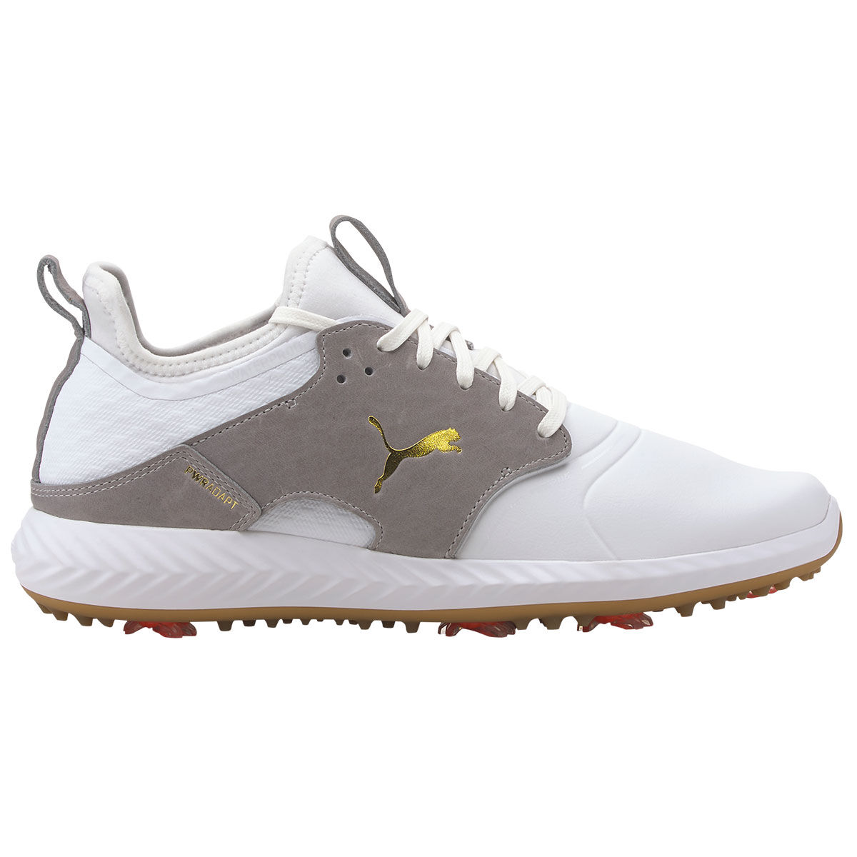 Chaussures PUMA Golf IGNITE PWRADAPT Caged Crafted, homme, 7, White/high rise, Normal | Online Golf