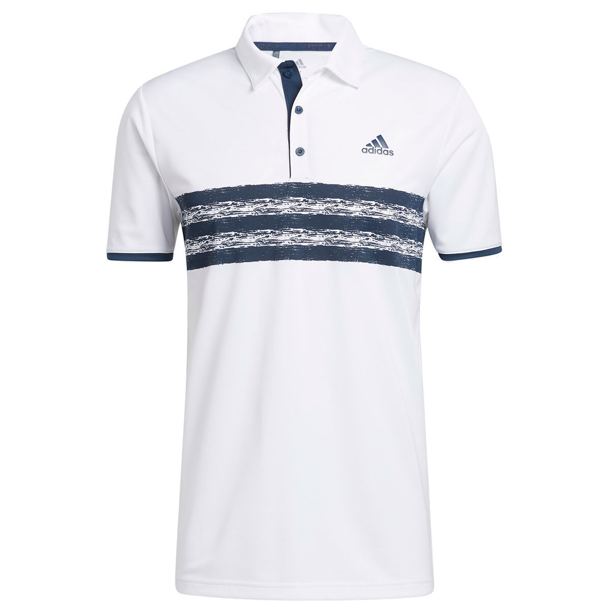Polo adidas Golf Core Left Chest, homme, Petit, Blanc/Marine | Online Golf