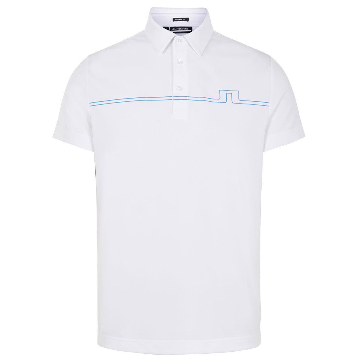 Polo J.Lindeberg Clay, homme, Petit, Blanc | Online Golf