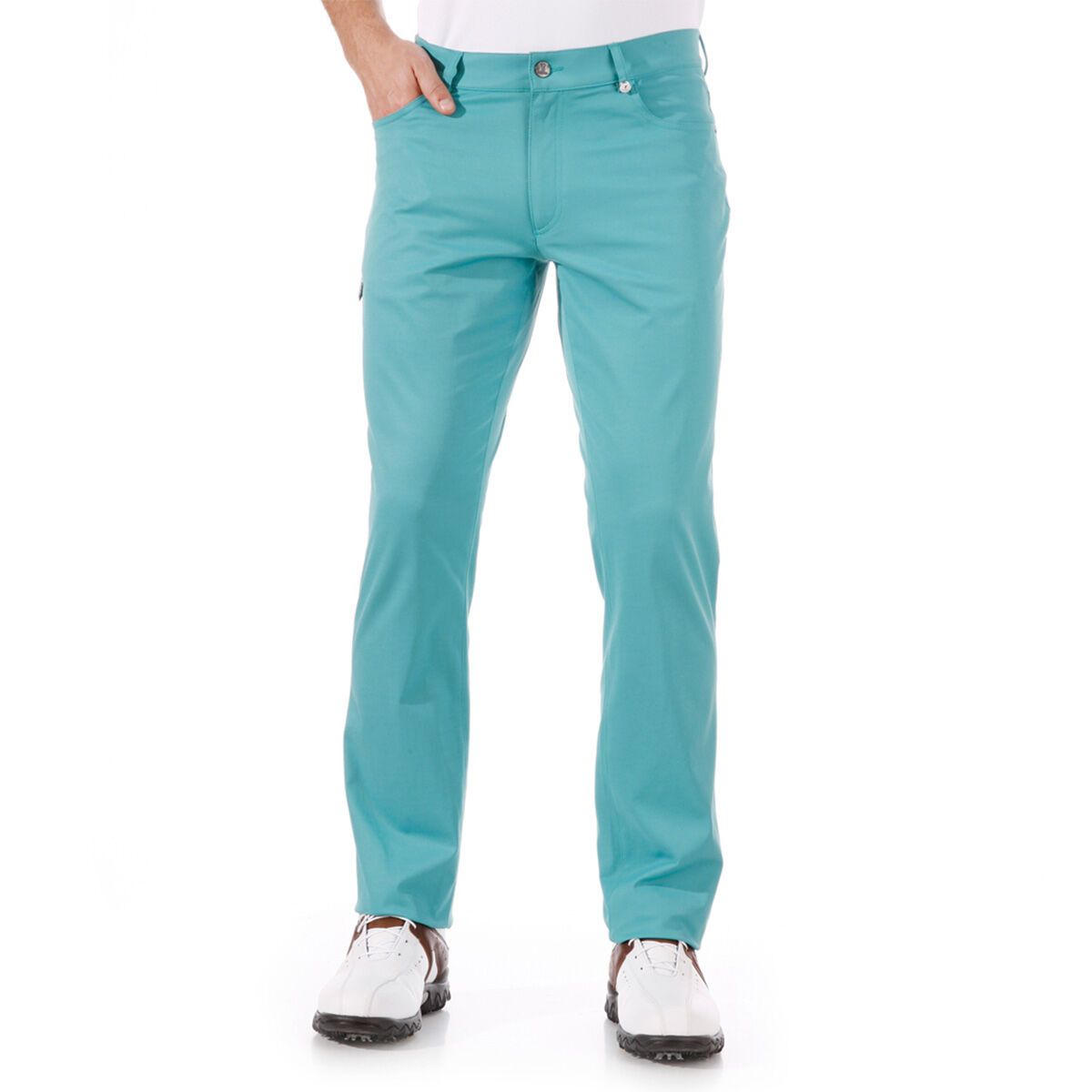 Pantalon GOLFINO 5 Pocket Techno Stretch, homme, Longue, Vert, 40 | Online Golf
